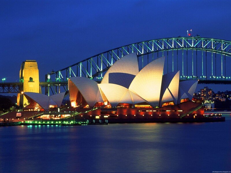 Sydney Opera House at Night — Blue, Serene