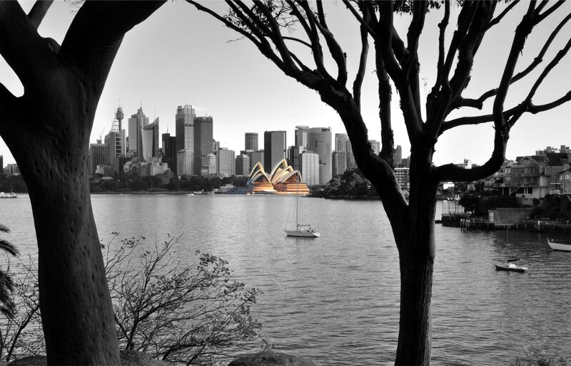 Sydney Opera House — Black, Serene, Afternoon