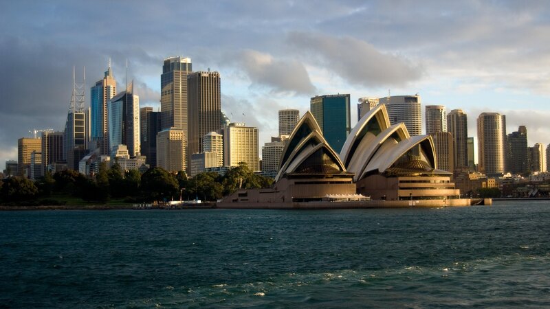 Sydney Opera House — Blue, Dramatic, Afternoon, Photograph, City Skyline, Water
