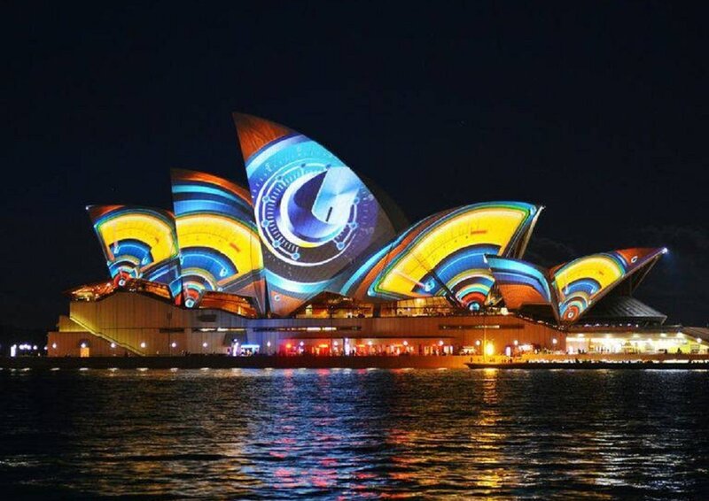 Sydney Opera House — Blue, Dramatic, Night, Photograph, Night Sky