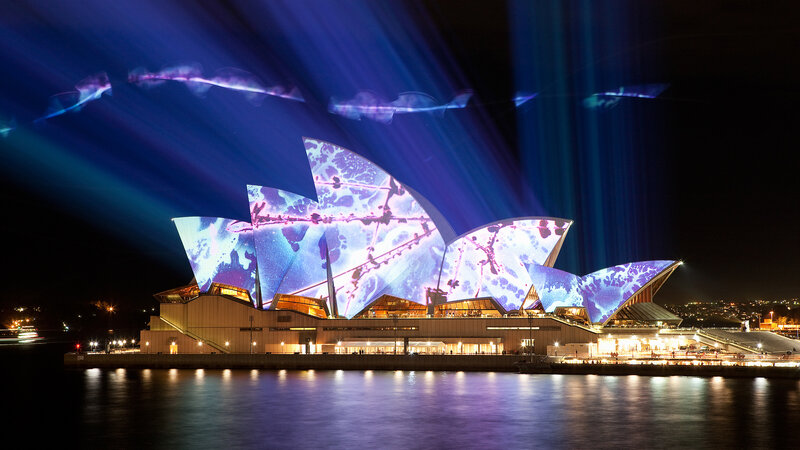 Sydney Opera House — Blue, Dramatic, Night, Photograph