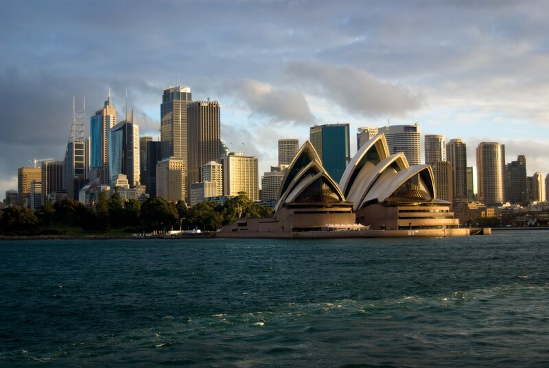 Sydney Opera House — Blue, Dramatic, Sunset, Photograph, City Skyline