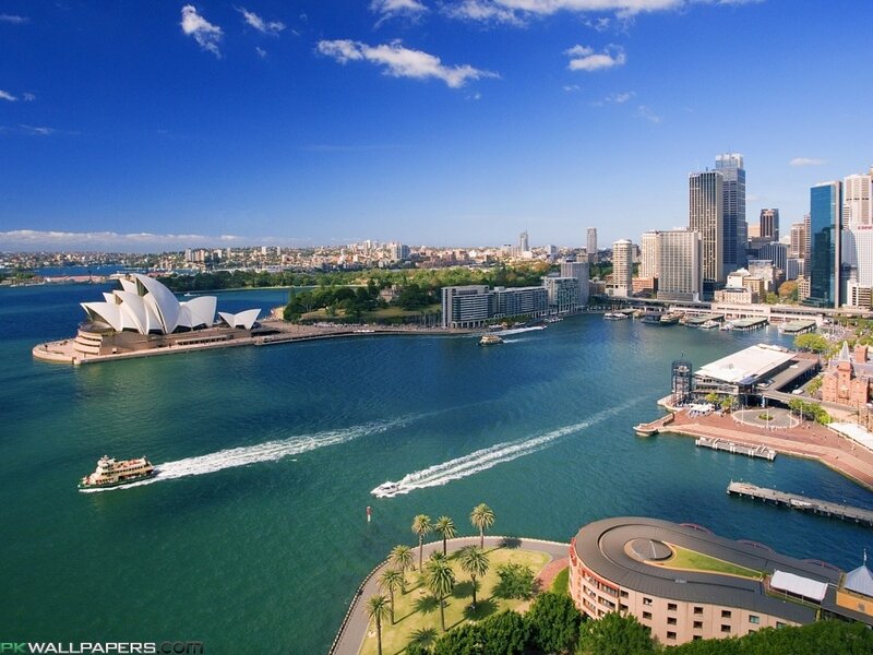Sydney Opera House — Blue, Serene, Afternoon, Photograph, City Skyline, Boats