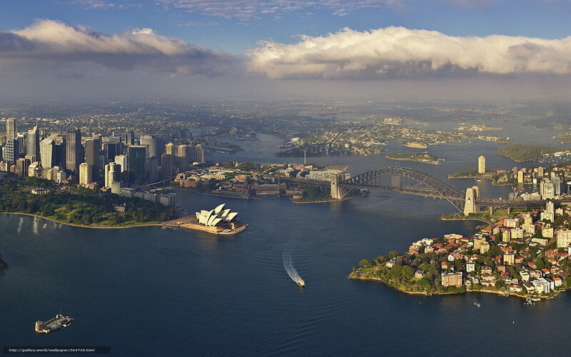 Sydney Opera House — Blue, Serene, Afternoon, Photograph, Sydney Harbour Bridge