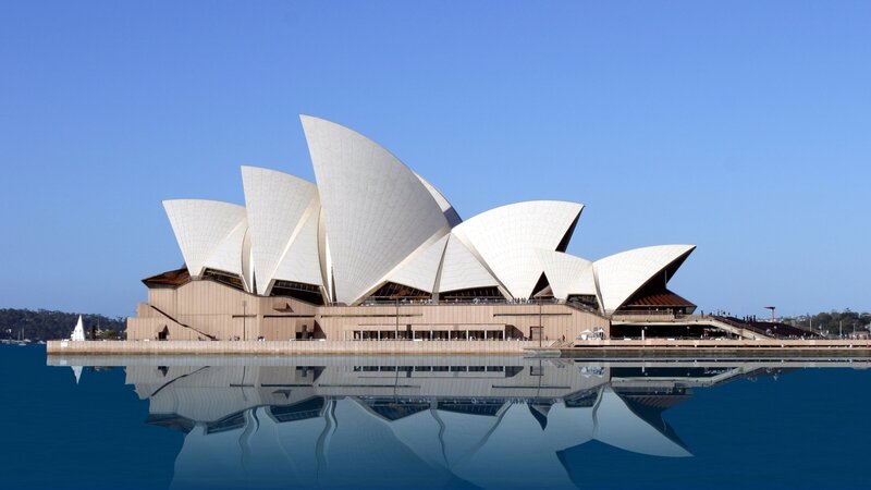 Sydney Opera House — Blue, Serene, Afternoon, Photograph, Water, Sky, Sailboat