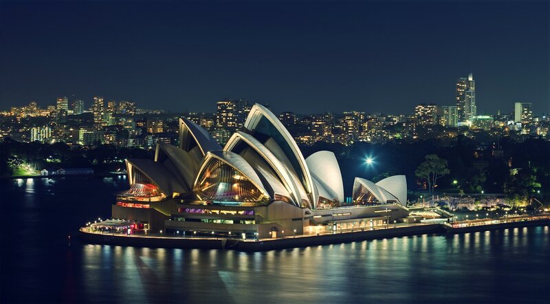 Sydney Opera House — Blue, Serene, Night, Photograph, City Skyline