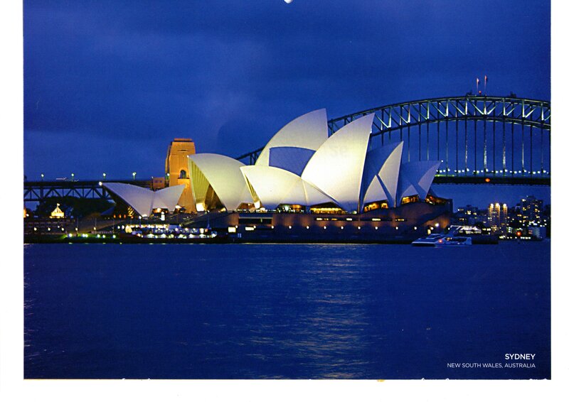 Sydney Opera House — Blue, Serene, Night, Photograph, Sydney Harbour Bridge