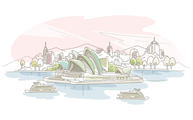 Sydney Opera House — Blue, Serene