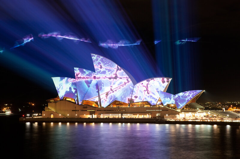 Sydney Opera House light show