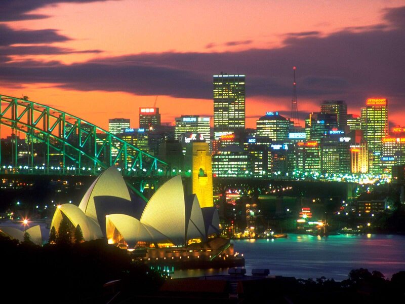 Sydney Opera House — Orange, Dramatic, Sunset, Photograph