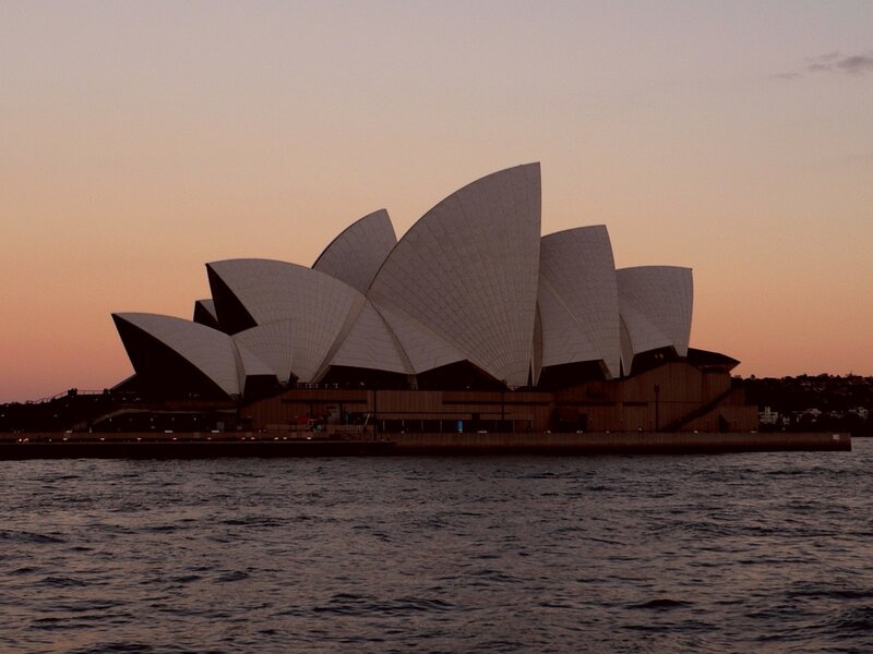 Sydney Opera House — Orange, Serene, Sunset, Photograph