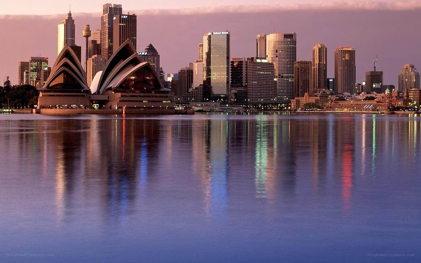 Sydney skyline at dusk
