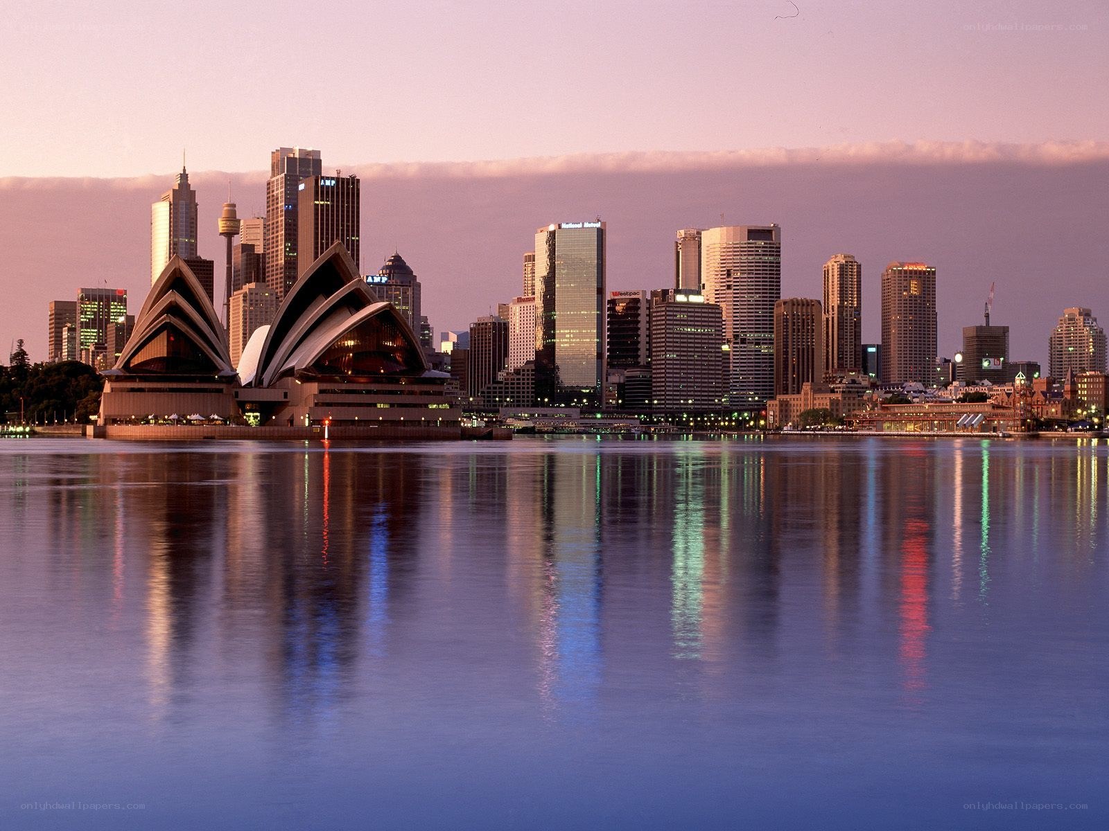 Sydney skyline at dusk