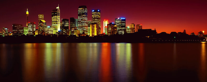 Sydney skyline at dusk