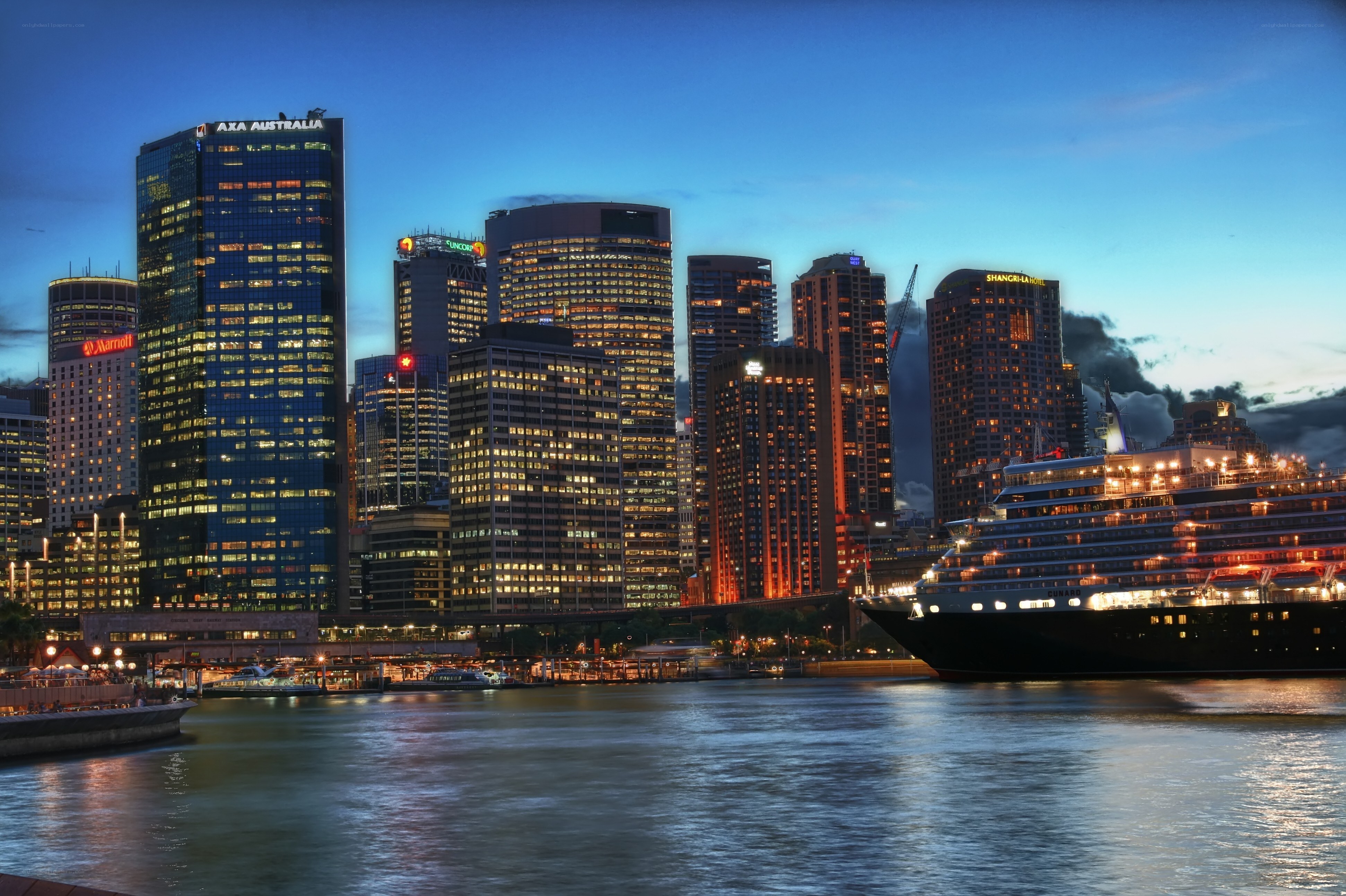 Sydney skyline at dusk