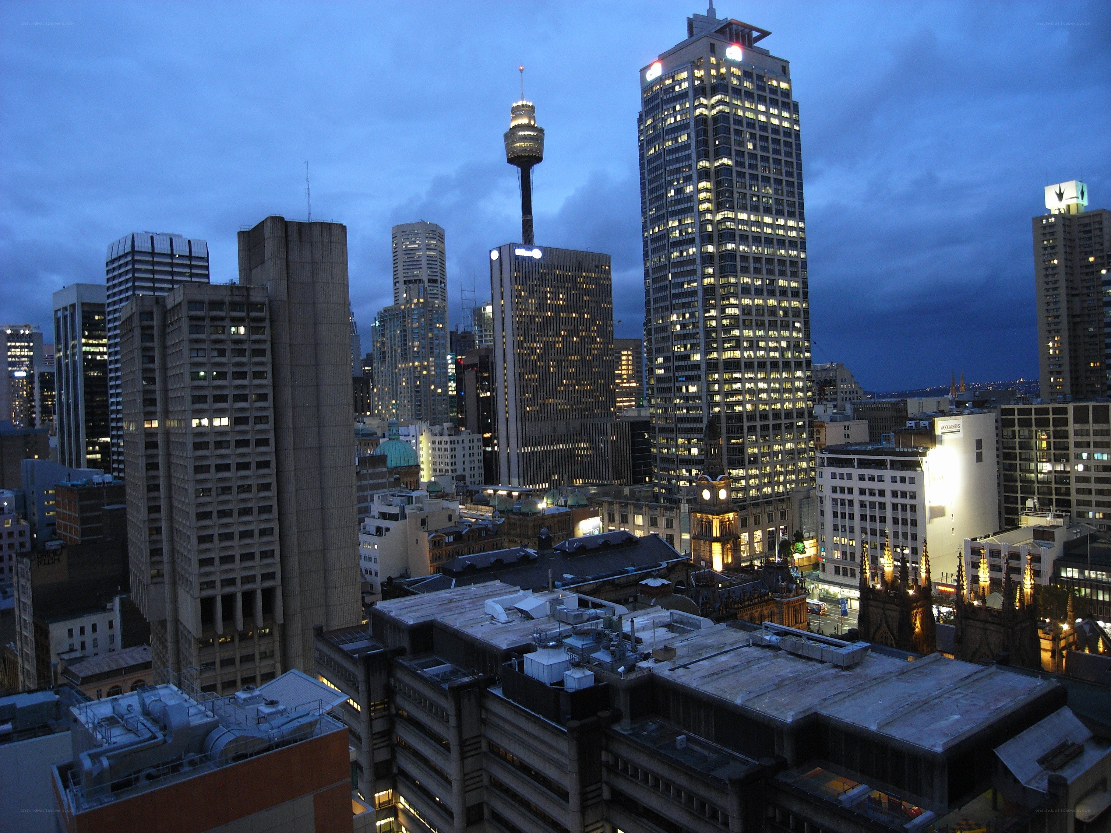 Sydney skyline at dusk
