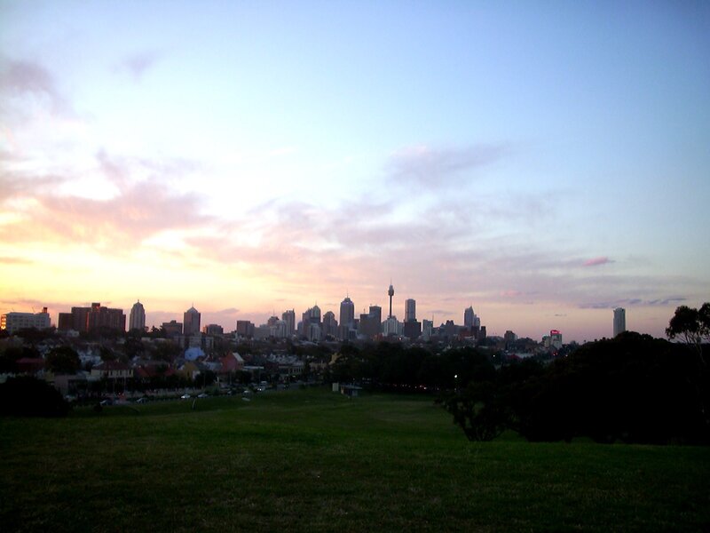Sydney skyline at dusk