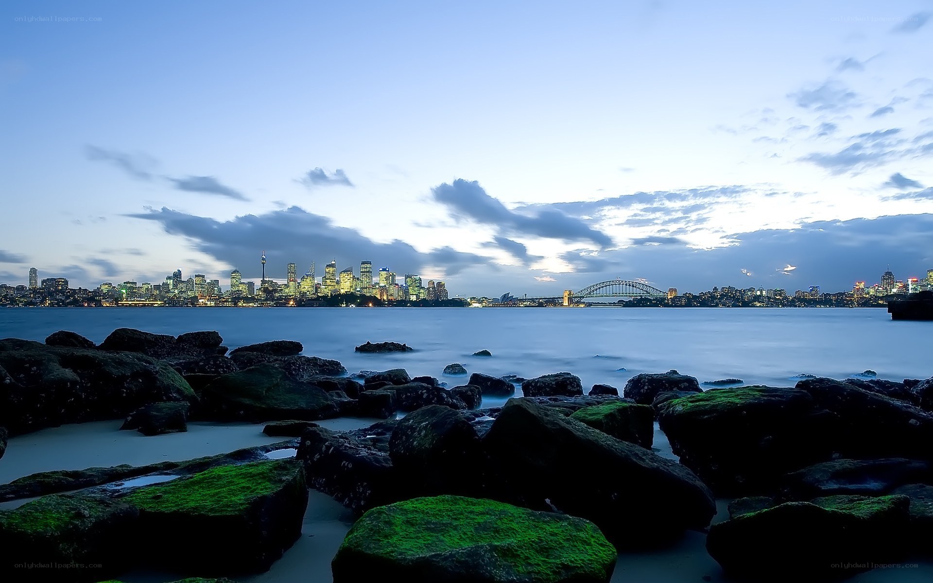 Sydney skyline at dusk
