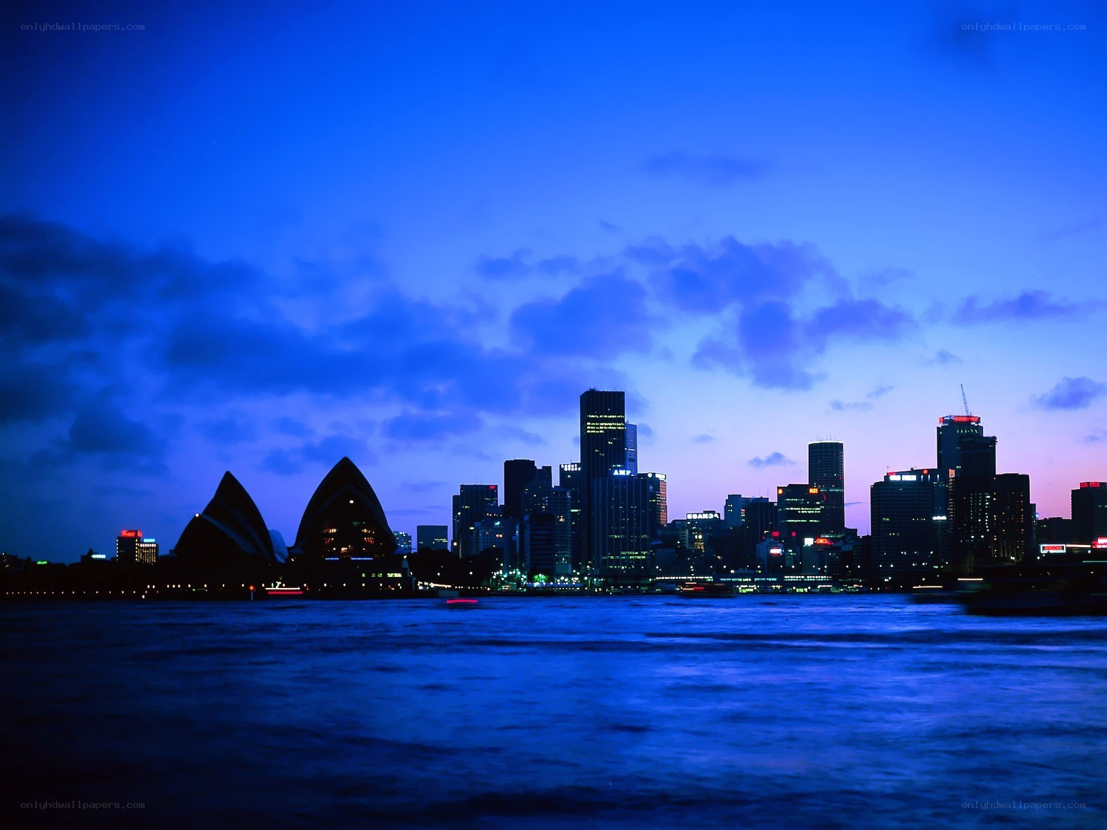 Sydney skyline at dusk