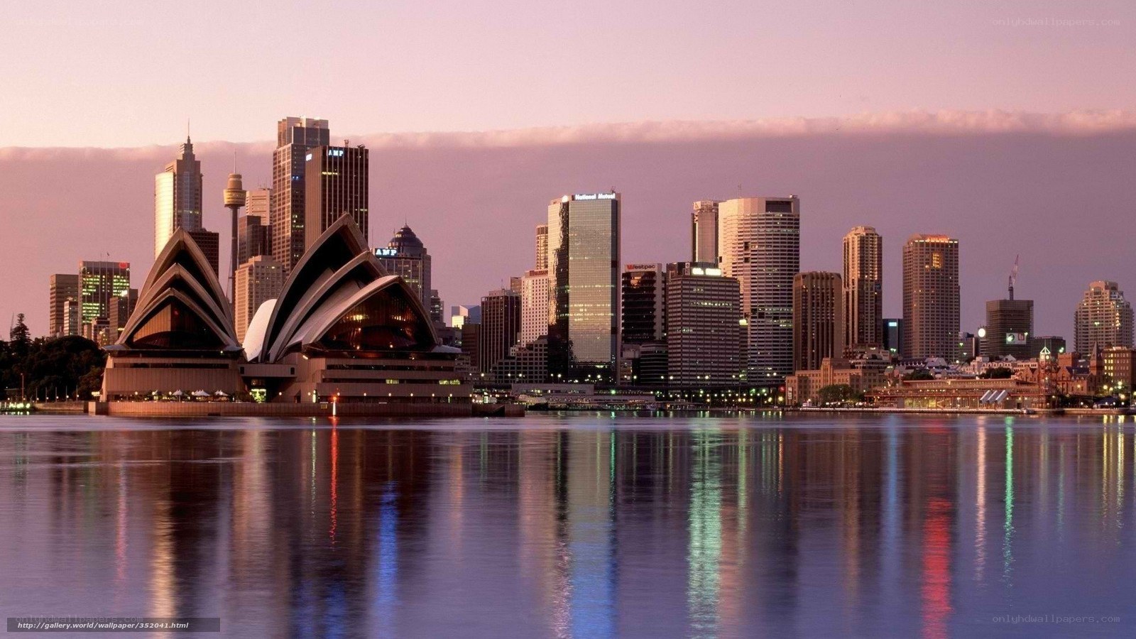 Sydney skyline at dusk