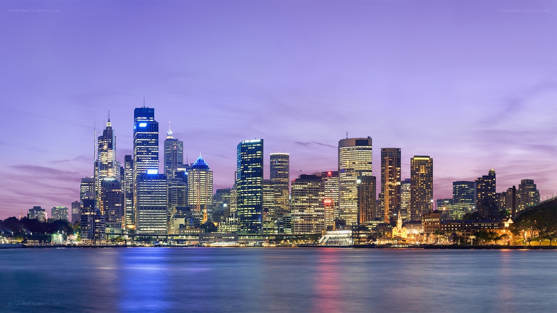 Sydney skyline at dusk