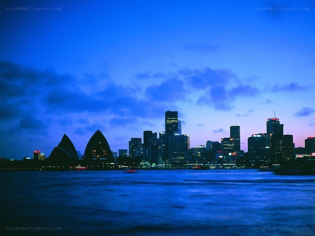 Sydney skyline at dusk
