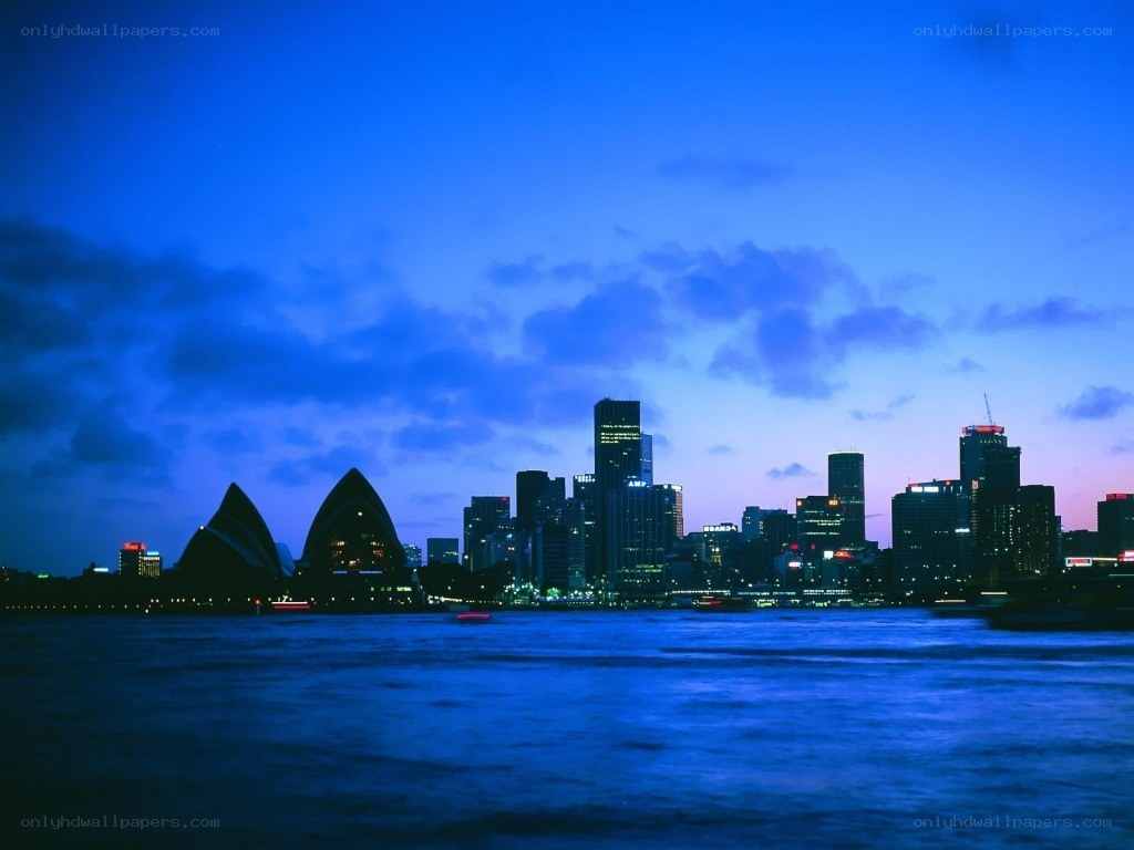 Sydney skyline at dusk