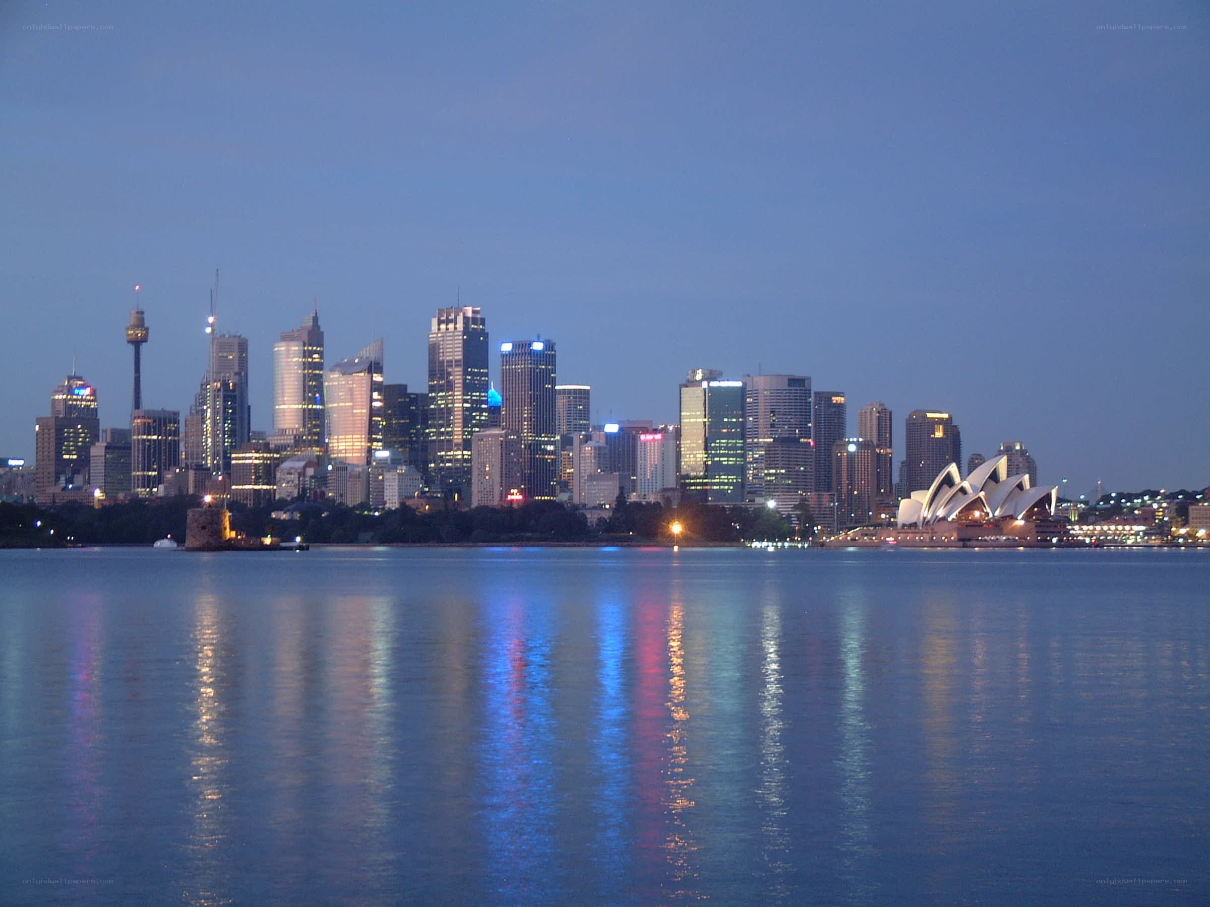 Sydney skyline at dusk