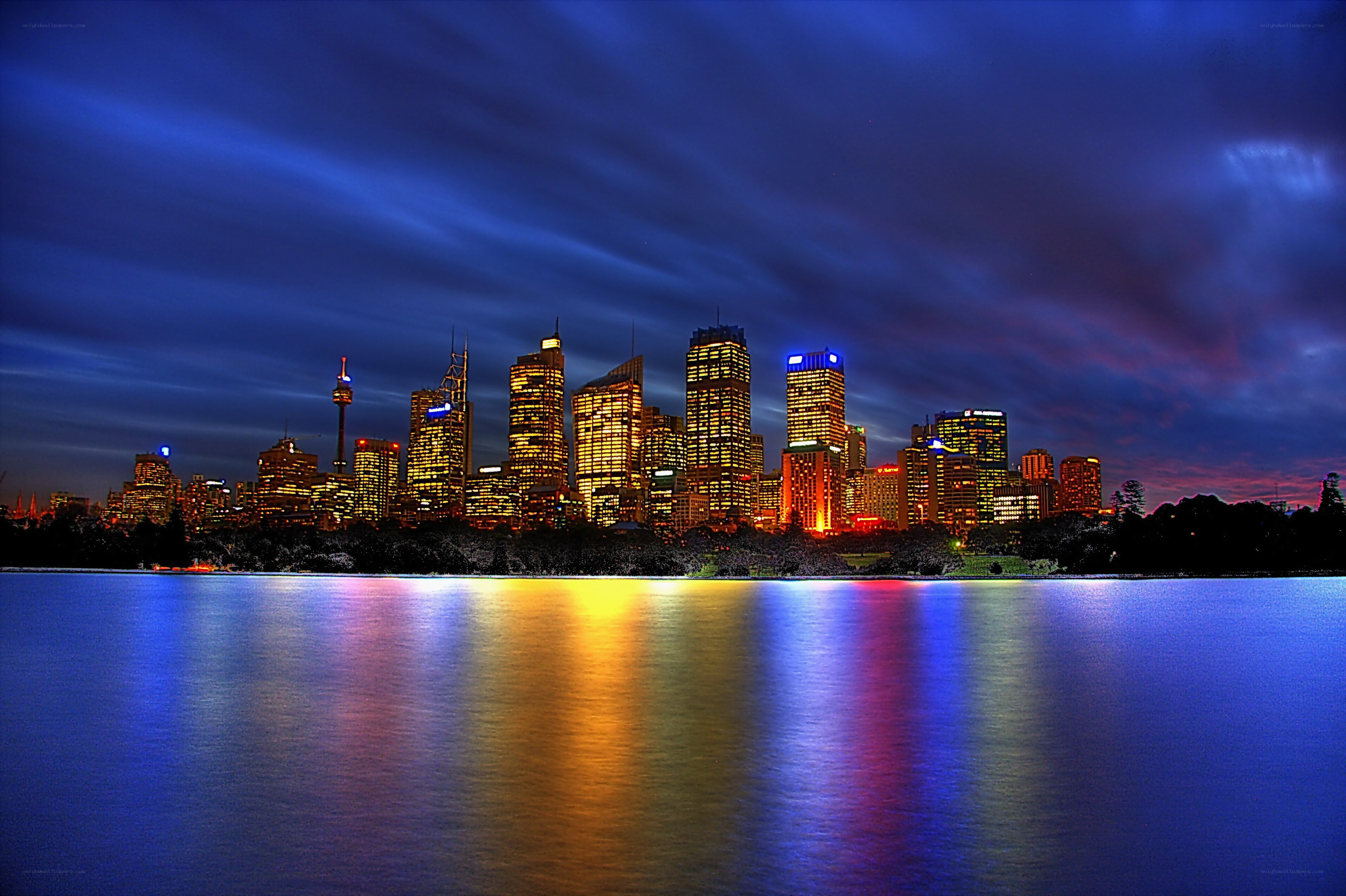 Sydney skyline at dusk