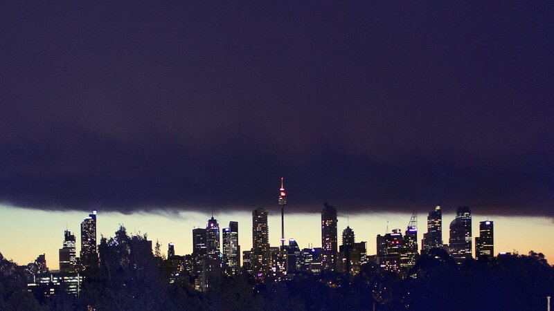 Sydney Skyline at Dusk — Purple, Dramatic