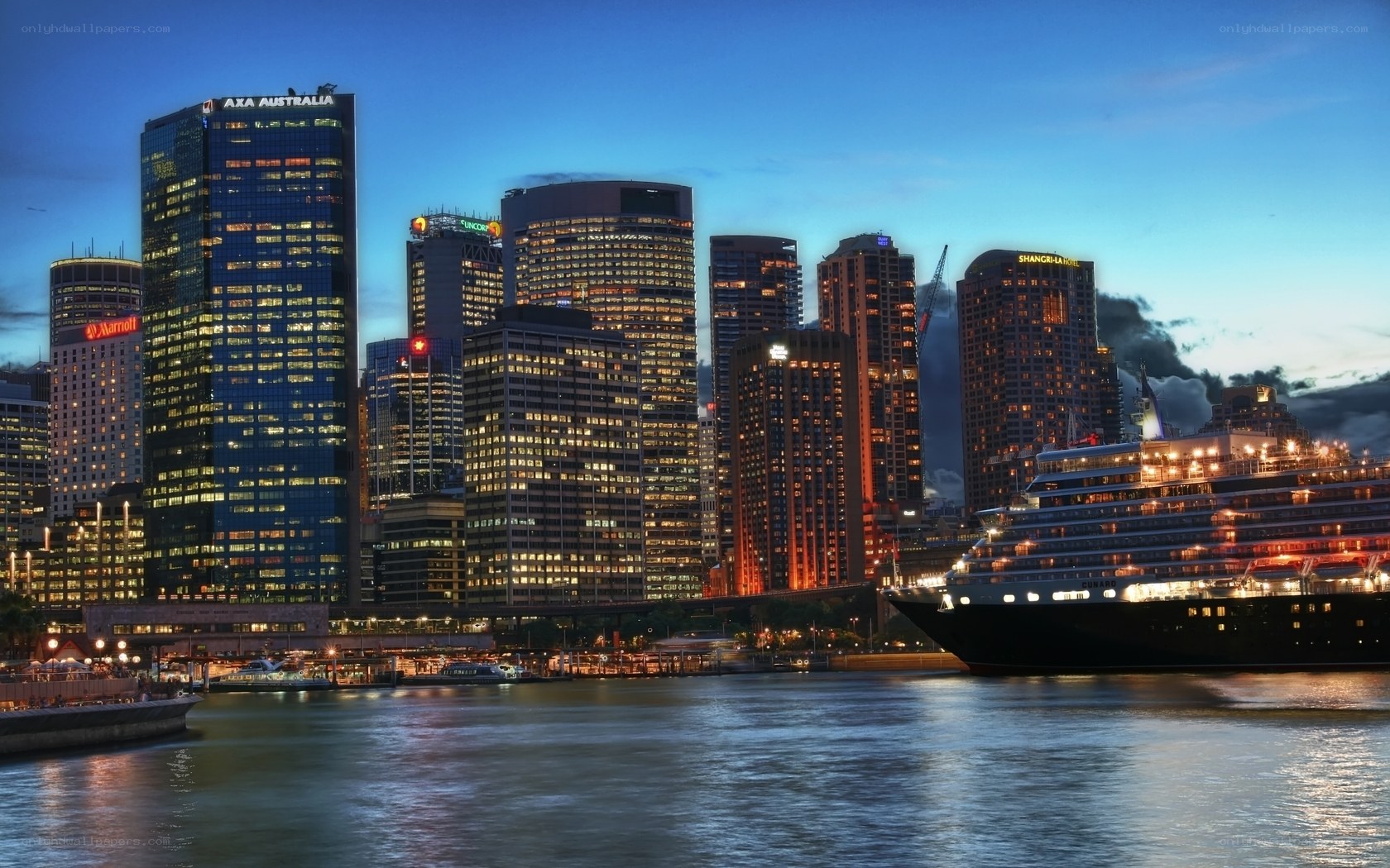 Sydney skyline at dusk