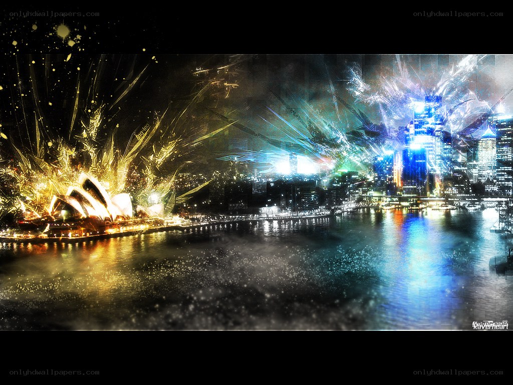 Sydney skyline at night