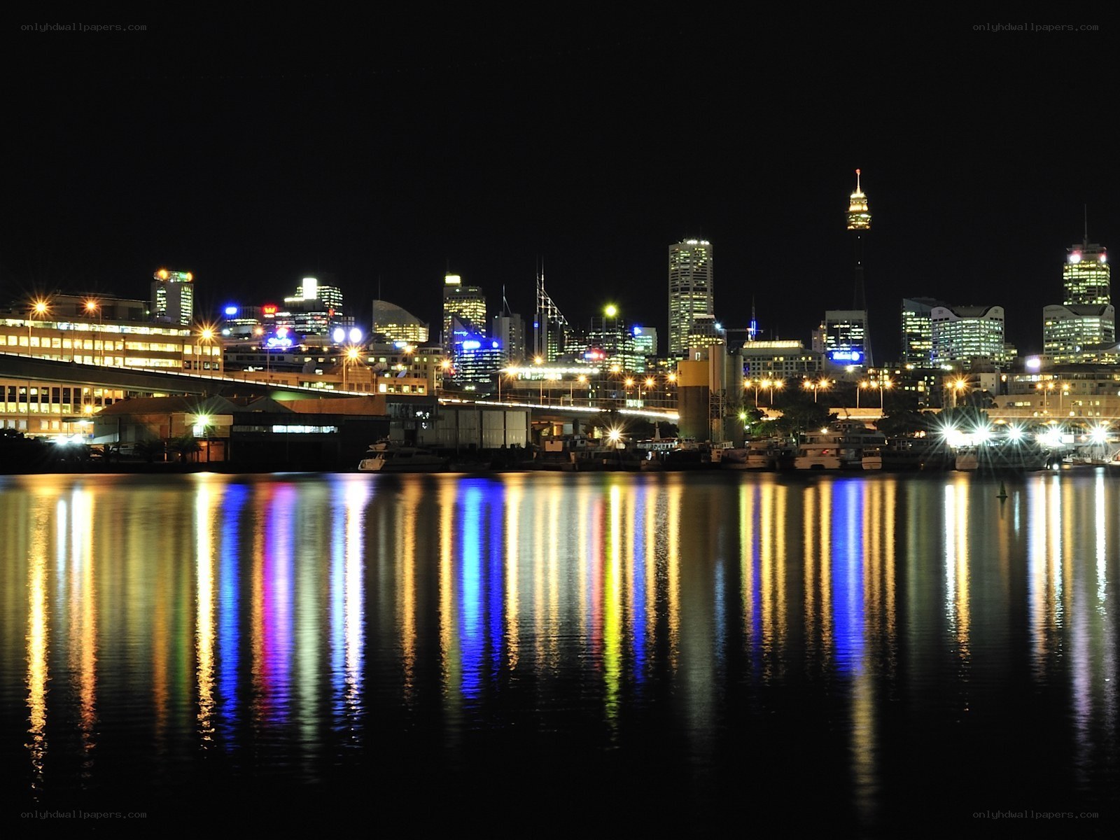 Sydney skyline at night