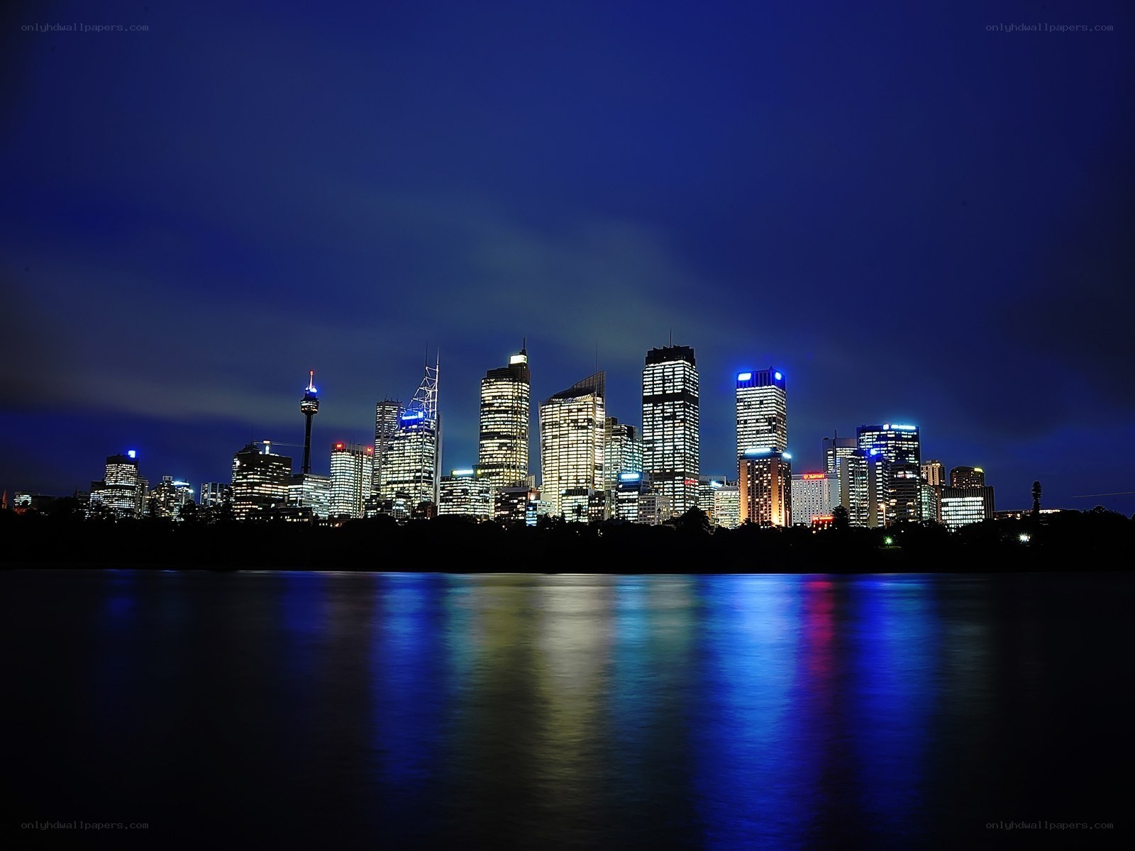 Sydney skyline at night