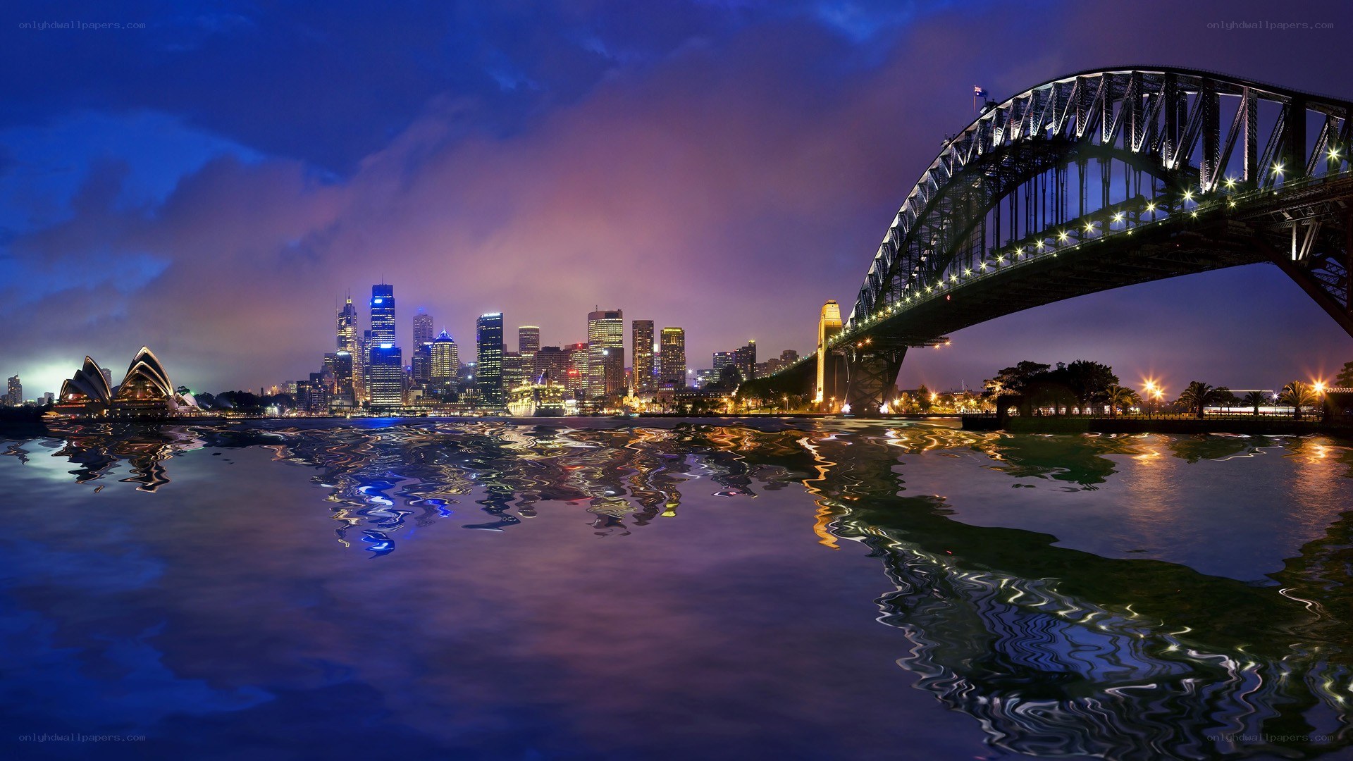 Sydney skyline at night