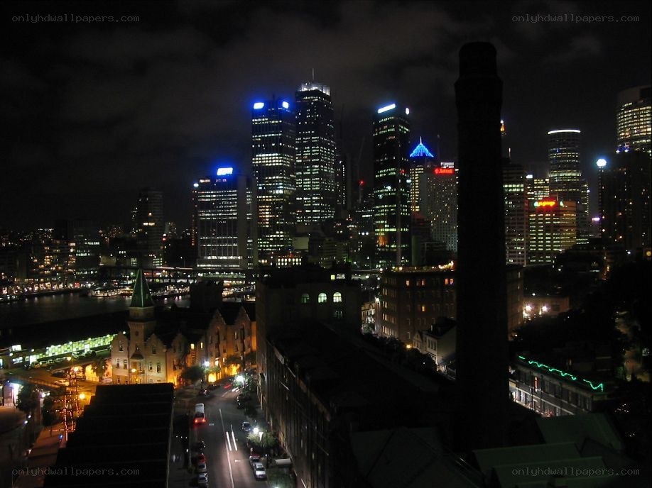 Sydney skyline at night