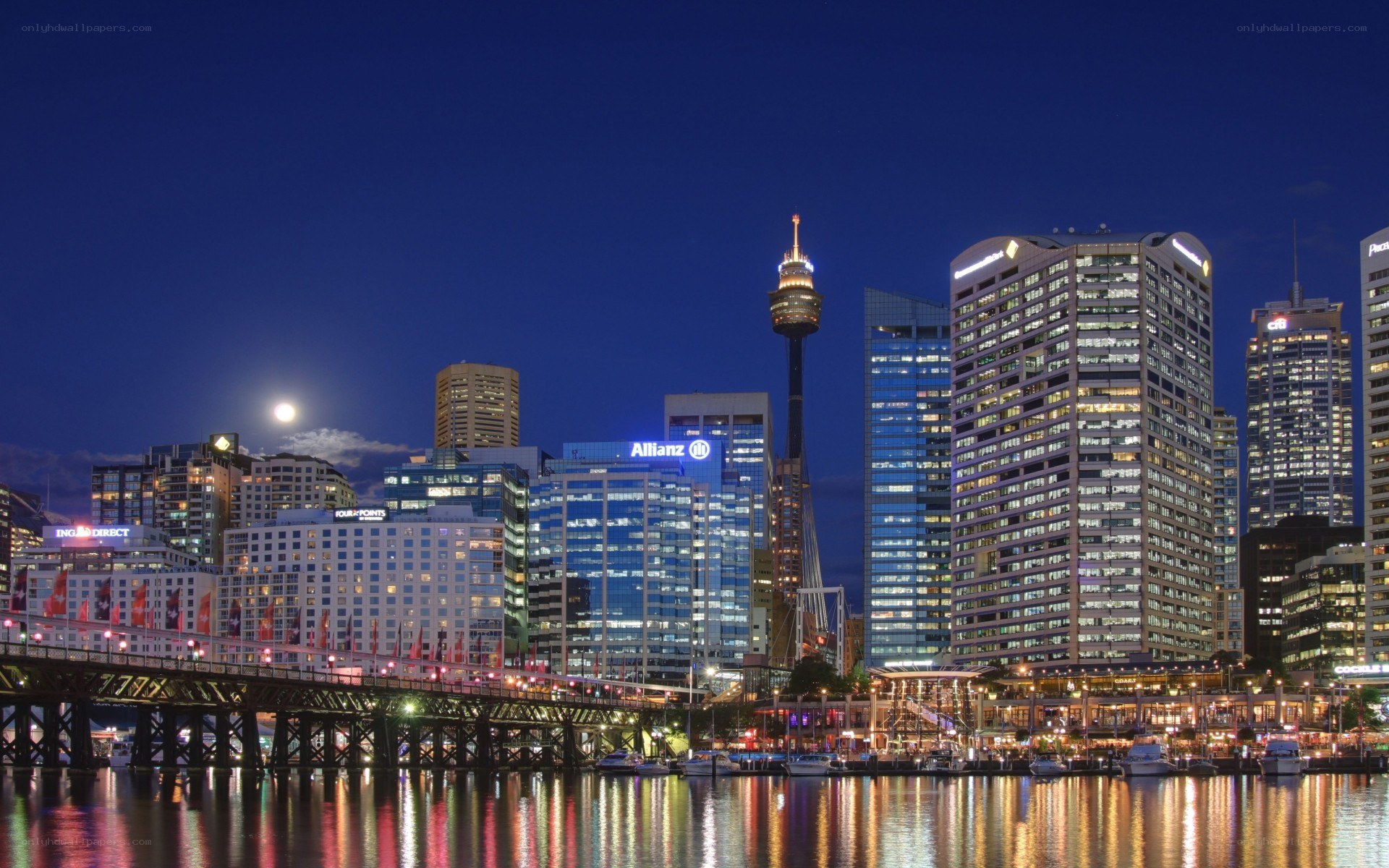 Sydney skyline at night