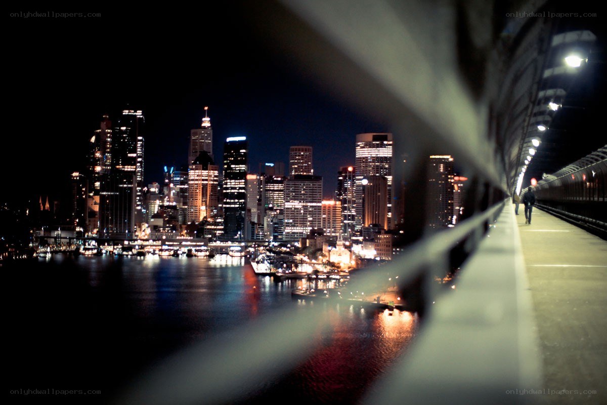 Sydney skyline at night