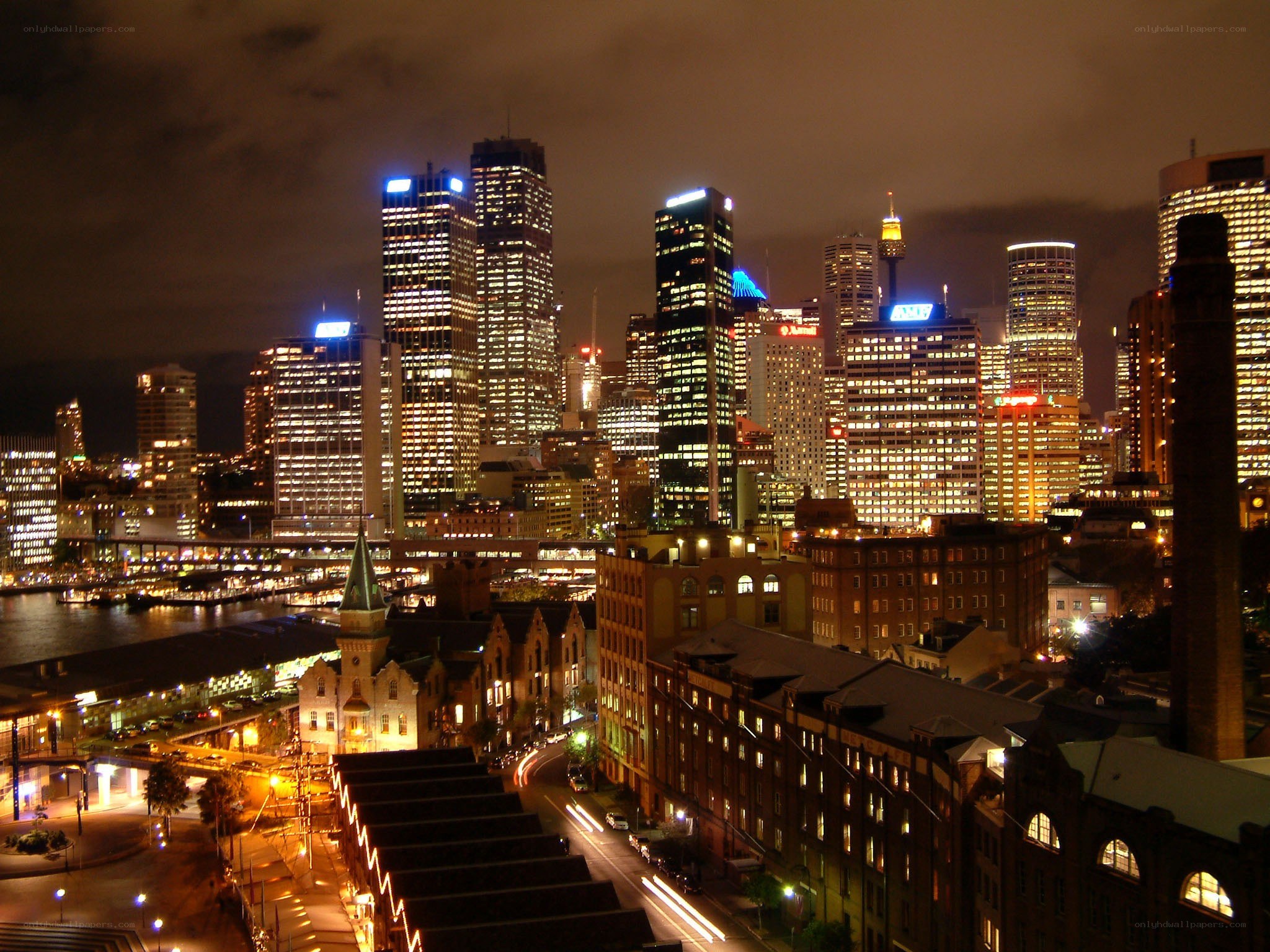 Sydney skyline at night