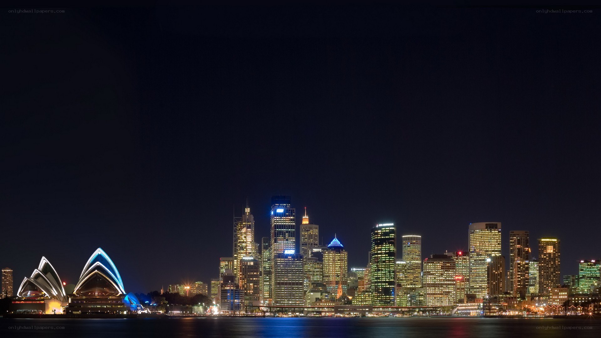 Sydney skyline at night