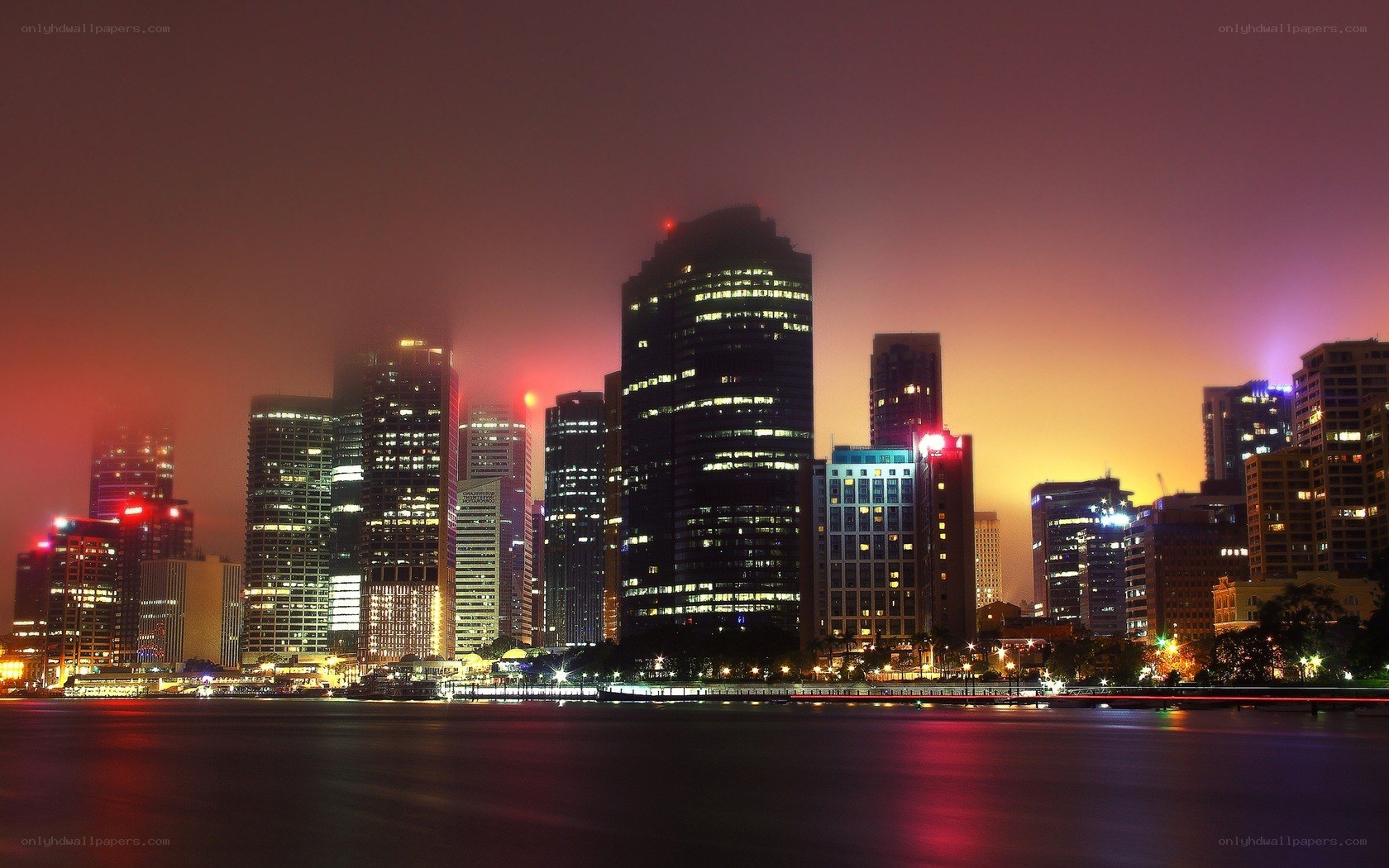 Sydney skyline at night