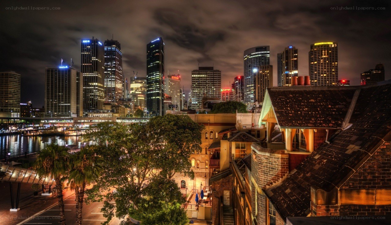 Sydney skyline at night