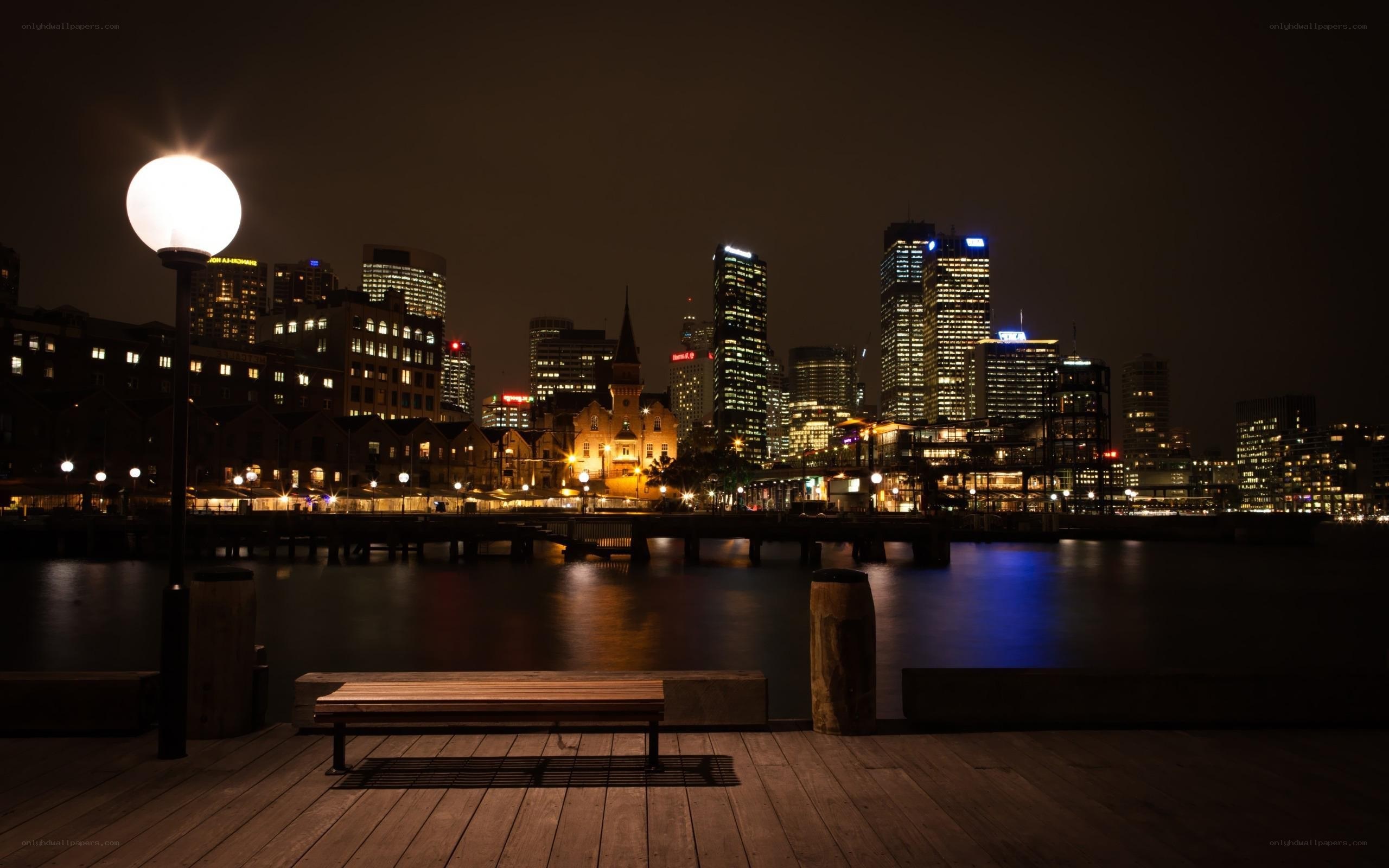 Sydney skyline at night