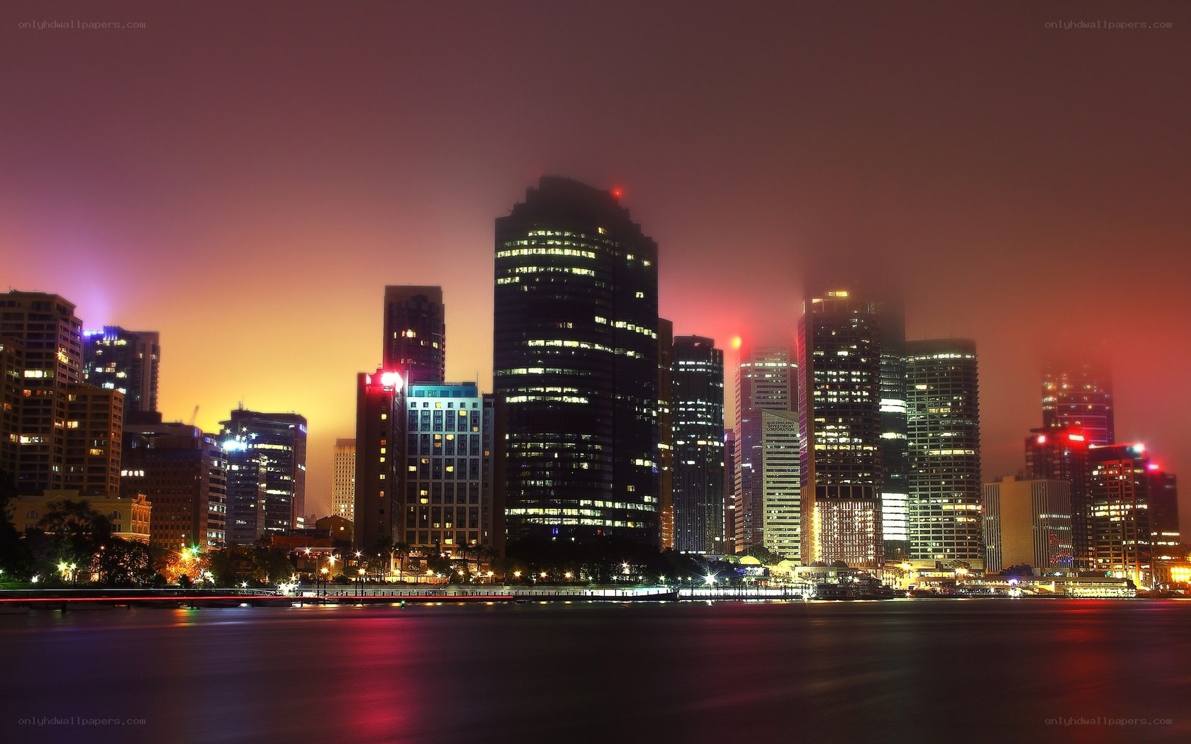 Sydney skyline at night