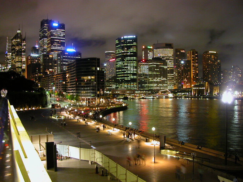 Sydney Skyline at Night — Black, Urban