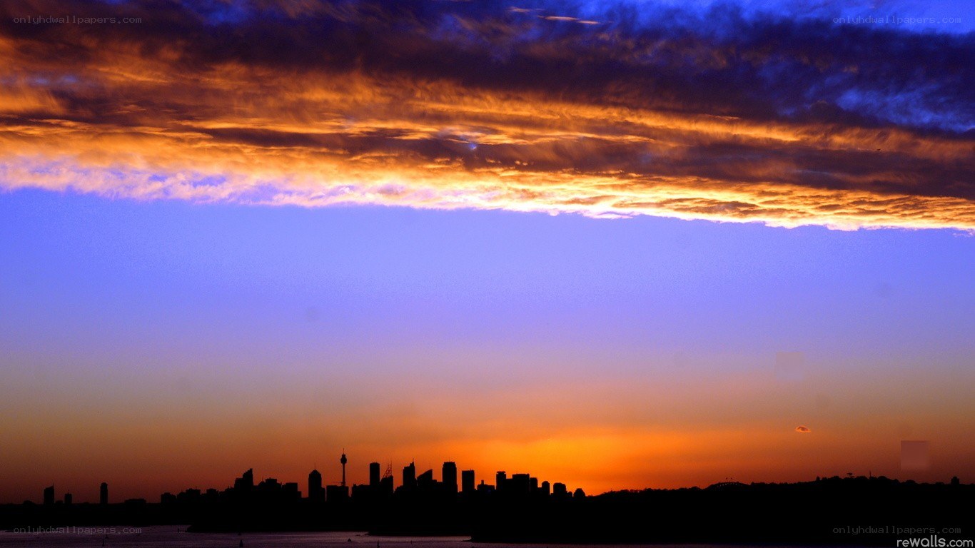 Sydney skyline at sunset