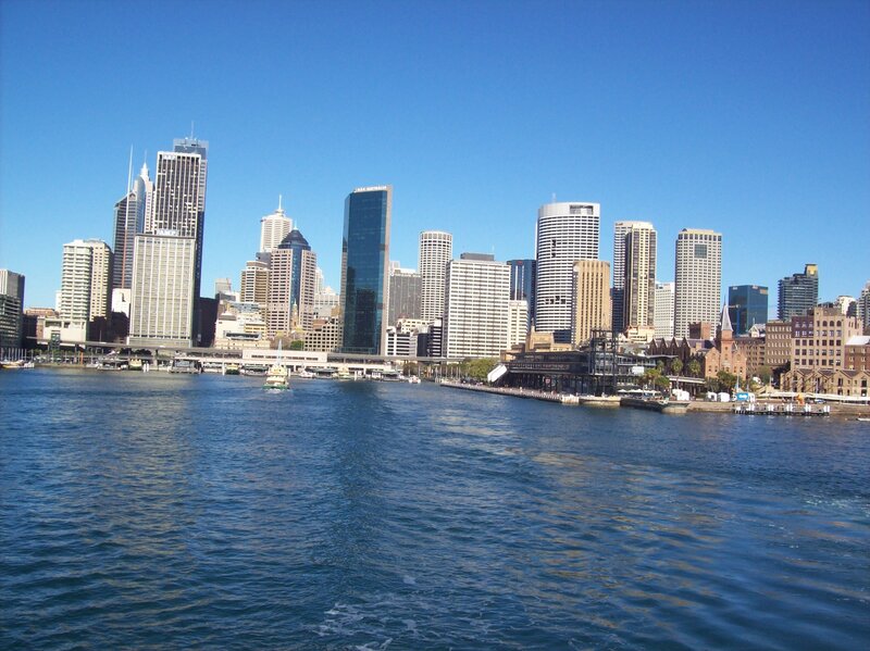 Sydney skyline from the harbor
