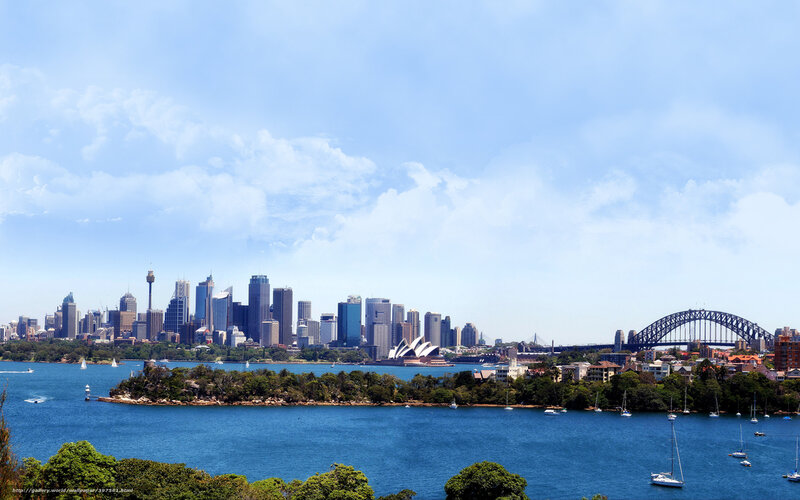 Sydney Skyline View — Blue, Serene