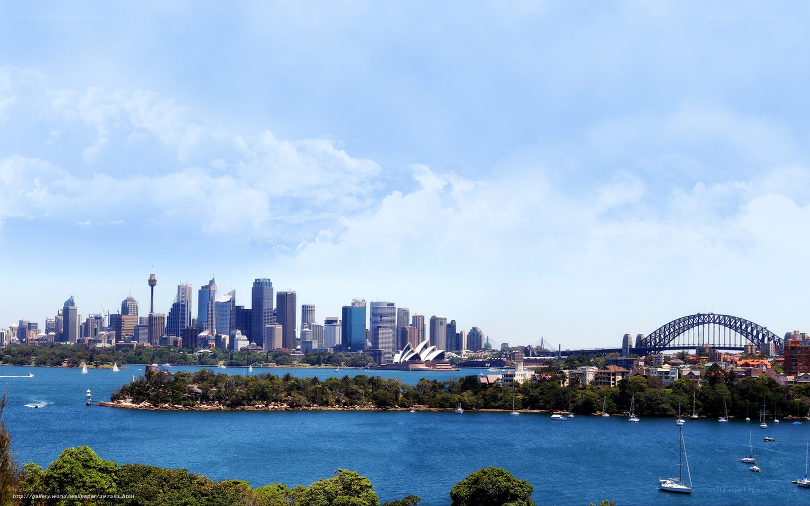 Sydney skyline with harbor