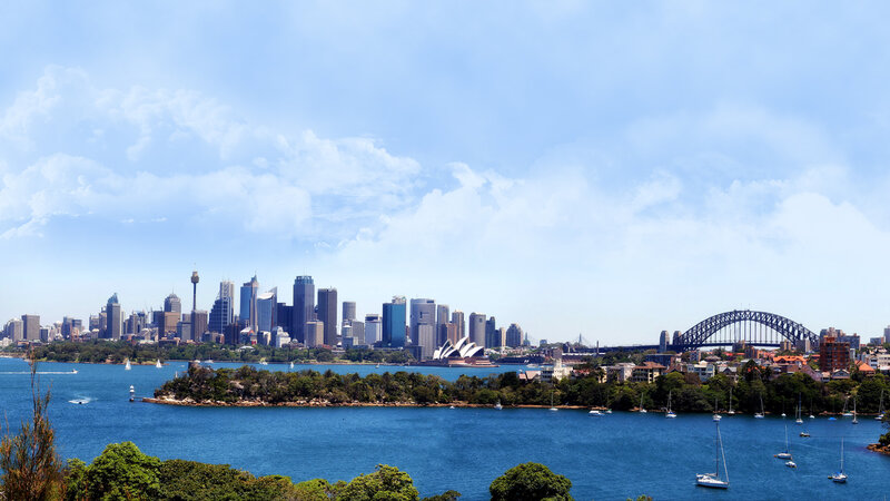 Sydney skyline with harbor